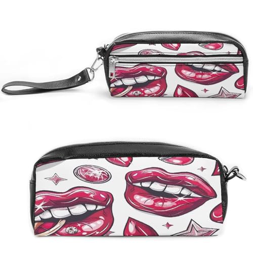 MNVTSKOP Make-up-Tasche im Cartoon-Stil, kleine Kosmetiktasche, Reiseetui, tragbarer Schreibwaren-Organizer für Frauen, Lehrer MNVTSKOP Make-up-Tasche im Cartoon-Stil, kleine Kosmetiktasche, Reiseetui, tragbarer Schreibwaren-Organizer für Frauen, Lehrer von MNVTSKOP
