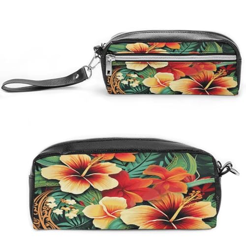 MNVTSKOP Make-up-Tasche im hawaiianischen Stil, kleine Kosmetiktasche, Reiseetui, tragbarer Schreibwaren-Organizer für Frauen, Lehrer von MNVTSKOP