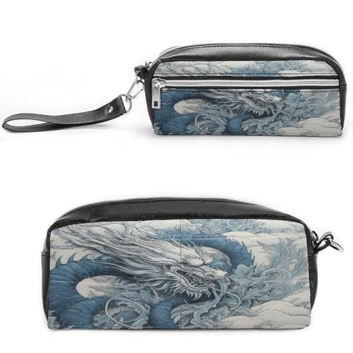 MNVTSKOP Make-up-Tasche mit Drachenmuster, kleine Kosmetiktasche, Reiseetui, tragbarer Schreibwaren-Organizer für Frauen, Lehrer von MNVTSKOP