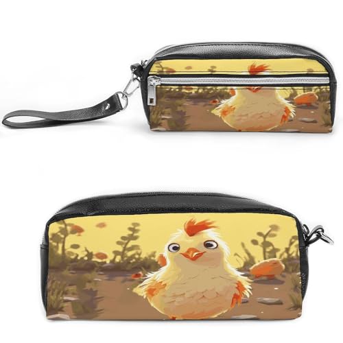 MNVTSKOP Make-up-Tasche mit Huhn-Küken, klein, Kosmetiktasche, tragbar, Schreibwaren-Organizer für Frauen, Lehrer von MNVTSKOP