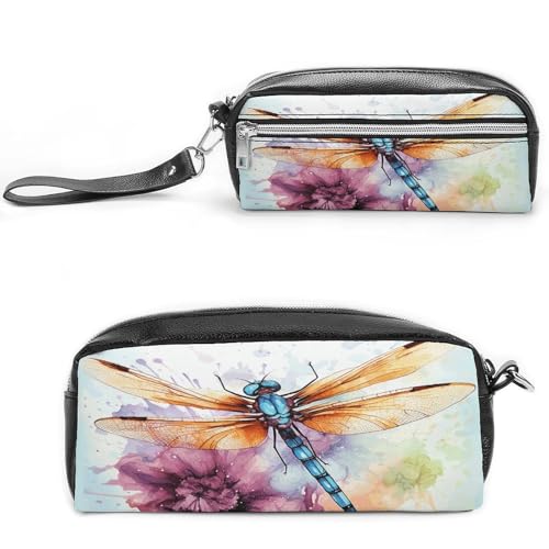 MNVTSKOP Make-up-Tasche mit Libellen-Motiv, kleine Kosmetiktasche, tragbar, Schreibwaren-Organizer für Frauen, Lehrer von MNVTSKOP