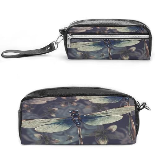 MNVTSKOP Make-up-Tasche mit Libellenmuster, klein, Kosmetiktasche, Reiseetui, tragbarer Schreibwaren-Organizer für Frauen, Lehrer von MNVTSKOP