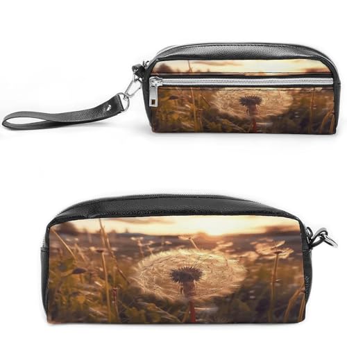 MNVTSKOP Make-up-Tasche mit Löwenzahn bei Sonnenuntergang, klein, Kosmetiktasche, Reiseetui, tragbarer Schreibwaren-Organizer für Frauen, Lehrer von MNVTSKOP