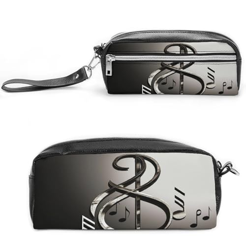 MNVTSKOP Make-up-Tasche mit Musik-Symbol, klein, Reiseetui, tragbar, Schreibwaren-Organizer für Frauen, Lehrer von MNVTSKOP