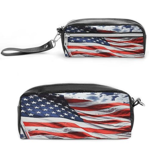 MNVTSKOP Make-up-Tasche mit US-Flagge, klein, Reiseetui, tragbar, Schreibwaren-Organizer für Frauen, Lehrer MNVTSKOP Make-up-Tasche mit US-Flagge, klein, Reiseetui, tragbar, Schreibwaren-Organizer für Frauen, Lehrer von MNVTSKOP