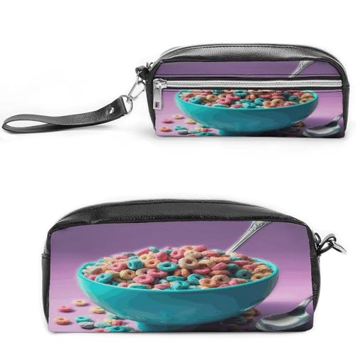 MNVTSKOP Müsli in Schüssel, Make-up-Tasche, kleine Kosmetiktasche, Reiseetui, tragbarer Schreibwaren-Organizer für Frauen, Lehrer von MNVTSKOP