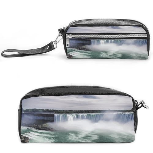MNVTSKOP Niagara Falls Make-up-Tasche, kleine Kosmetiktasche, Reiseetui, tragbarer Schreibwaren-Organizer für Frauen, Lehrer MNVTSKOP Niagara Falls Make-up-Tasche, kleine Kosmetiktasche, Reiseetui, tragbarer Schreibwaren-Organizer für Frauen, Lehrer von MNVTSKOP