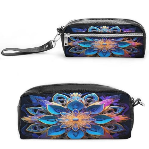 MNVTSKOP Rechteckige Mandala-Make-up-Tasche, kleine Kosmetiktasche, Reiseetui, tragbarer Schreibwaren-Organizer für Frauen, Lehrer von MNVTSKOP