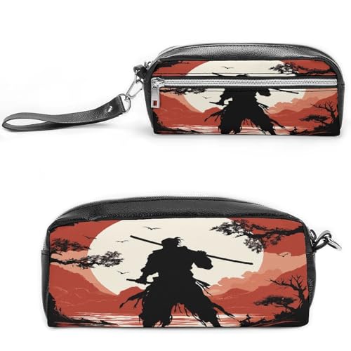 MNVTSKOP Samurai Make-up-Tasche, kleine Kosmetiktasche, Reiseetui, tragbarer Schreibwaren-Organizer für Frauen, Lehrer von MNVTSKOP