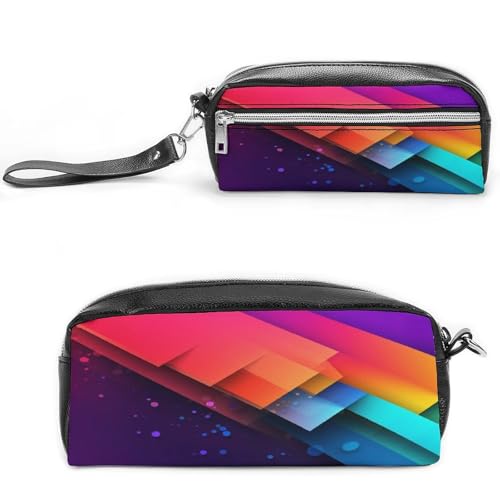 MNVTSKOP Schlichte, bunte Make-up-Tasche, kleine Kosmetiktasche, Reiseetui, tragbarer Schreibwaren-Organizer für Frauen, Lehrer von MNVTSKOP