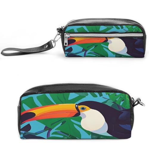 MNVTSKOP Tukan Make-up-Tasche, klein, Kosmetiktasche, Reiseetui, tragbarer Schreibwaren-Organizer für Frauen, Lehrer MNVTSKOP Tukan Make-up-Tasche, klein, Kosmetiktasche, Reiseetui, tragbarer Schreibwaren-Organizer für Frauen, Lehrer von MNVTSKOP