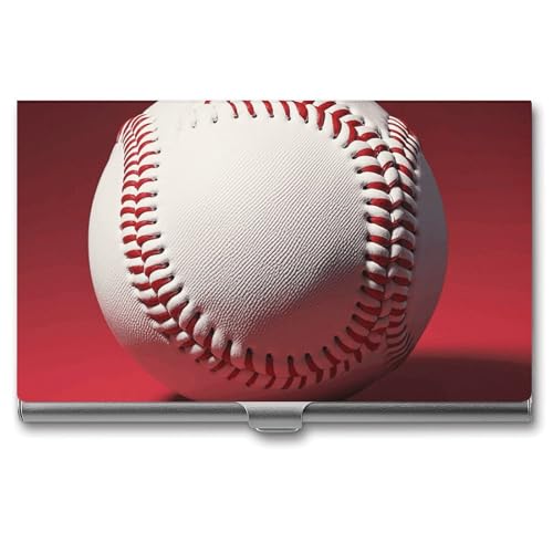 MNVTSKOP Visitenkartenhalter aus Metall, schlankes Visitenkartenetui, Geldbörse, Namenskartenhalter, Sport, Baseball, professionelle Geschäftskarten, Organizer, Kredit-Träger für Männer und Frauen von MNVTSKOP