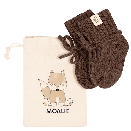 MOALIE Babyschuhe von Merino Wolle (Mokka) von MOALIE