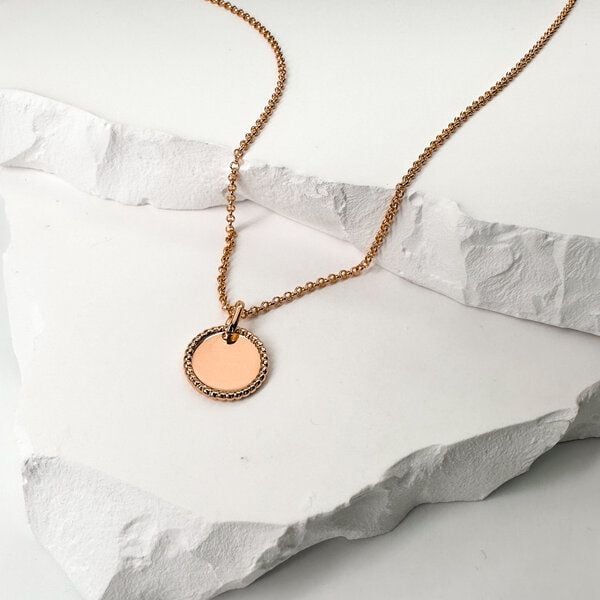 MOANINA Kette Coin Felicia - 925 Silber/18k Gold Vermeil - 3 Längen von MOANINA