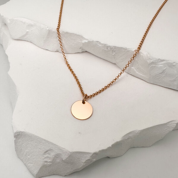 MOANINA Kette Minimal Coin Chiara - 925 Silber/18k Gold Vermeil - 3 Längen von MOANINA