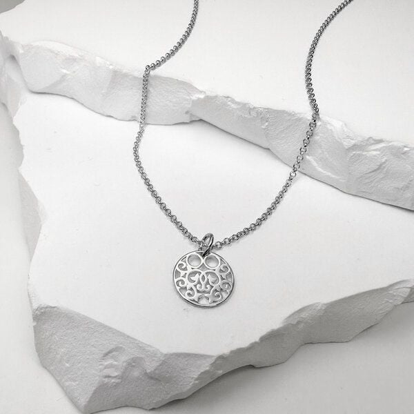 MOANINA Kette Rome Ornament - 925 Silber/18k Gold Vermeil - 3 Längen von MOANINA