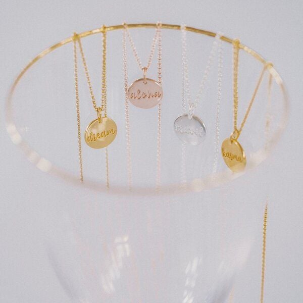 MOANINA Kette Travel Coin - 925 Silber/18k Gold Vermeil - 3 Längen von MOANINA