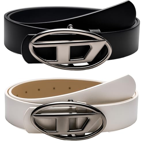 Y2k Stil Mit Ovaler D-Schnalle, 105cm Pu Vintage Gürtel Für Damen Und Herren, Y2k Accessoires, Vintage Gothic Punk D Und Star Schnallengürtel Für Männer Und Frauen Stilvoller Bund Für Jeans Und Hosen von MOAZIFI