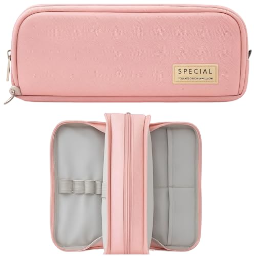 Mäppchen Mädchen, Federmäppchen Federtaschen Teenager Etui Stifte 3 Fach, Kinder Studenten Mädchen Jungs Multifunktional Mäppchen Für Schule Büro Makeup Große Kapazität Pencil Case von MOAZIFI