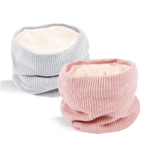 MOAZIFI Loop Schal Damen Winter, 2er Pack Schlauchschal mit Weichem und Warmem Material, Elastischer Halswärmer für Frauen und Mädchen, Perfekt für Outdoor-Aktivitäten und als Geschenk von MOAZIFI