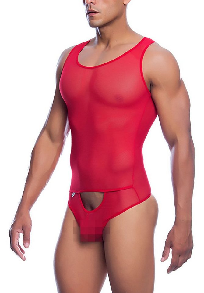 MOB Eroticwear Body Transparenter String-Body - rot (1-tlg) transparent von MOB Eroticwear