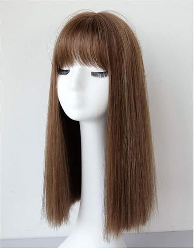 Perücke Damen Perücken for Frauen, hitzebeständige synthetische Perücke mit knallt langen seidigen geraden Perücken Perücke für Tägliche Party Cosplay von MOBAAK