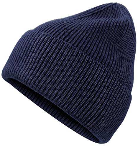 MOBIUSPHY Wintermütze Herren Damen Strickmütze Beanie Mütze Wollmütze Winter Erwachsener klassisches Design Herrenmütze Modern Weich Elastisch Haube aus atmungsaktivem Blau von MOBIUSPHY