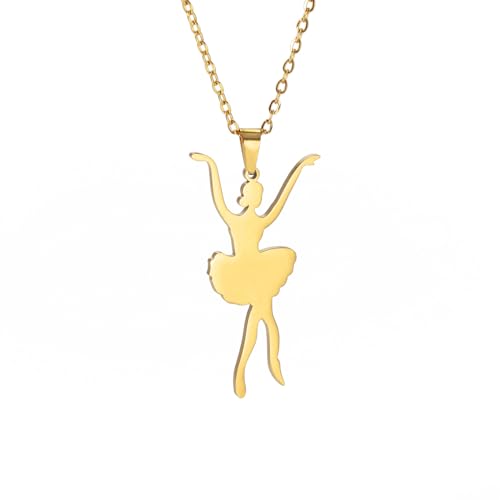 MOBSAN Halskette Füße Ballerina Mädchen Anhänger Schmuck Halskette Party Geschenk von MOBSAN