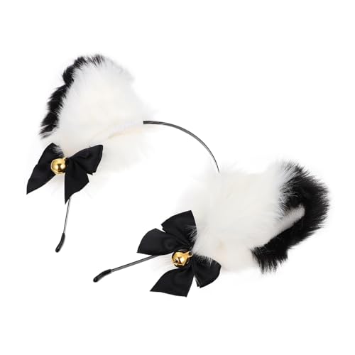 MOBUTOFU Katzenohren Haarreif Mit Glocke Plüsch Cosplay Zubehör Für Damen Und Mädchen Für Kostümpartys Halloween Und Festivals Leicht Und Zu Tragen von MOBUTOFU
