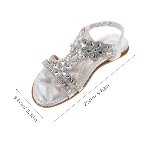MOBUTOFU 1 Paar Sandalen Mit Glitzernden Strasssteinen: Glitzernde Sandalen Mit Schmucksteinen – Funkelnde Brautjungfernschuhe – Stilvolles, Lässiges Sommerschuhwerk Für Den Strand Und Den MOBUTOFU 1 Paar Sandalen Mit Glitzernden Strasssteinen: Glitzernde Sandalen Mit Schmucksteinen – Funkelnde Brautjungfernschuhe – Stilvolles, Lässiges Sommerschuhwerk Für Den Strand Und Den von MOBUTOFU