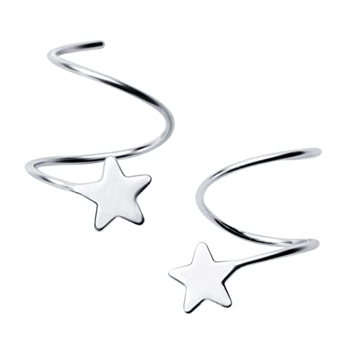 MOBUTOFU 1 Paar Silber Stern Ohrstecker Ohrringe für Damen Hypoallergen Komfortabel für Besondere Anlässe Wie Partys Hochzeiten oder Graduierungen von MOBUTOFU