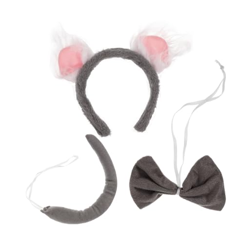 MOBUTOFU 1satz Tierkostüm Ohren Haarband Und Fliege Süße Dekoration Für Cosplay Und Partys Leichtes Und Komfortables Zubehör Für Bühnenaufführungen Und Fotografie von MOBUTOFU