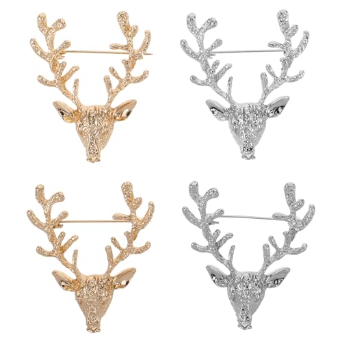 MOBUTOFU 1 Satz Teiliges Von Minimalistischen Elch Broschen Für Frauen Broschen Sicherem Legierungs Material Für Kleidung Schals Hüte Und Abendkleider Langlebig Und 4 Stück von MOBUTOFU