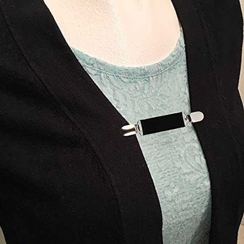 MOBUTOFU 1 Satz Vintage Pullover Clips für Damen Rutsch Kleidungsaccessoires Schwarz Einzigartiges Design für Cardigans Pullover und Schals von MOBUTOFU