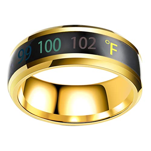 MOBUTOFU Intelligenter Temperatur Fingerring für Paare Zarter Modering aus Titanstahl Temperaturanzeige für Hochzeiten und Besondere Anlässe Damen und Herren MOBUTOFU Intelligenter Temperatur Fingerring für Paare Zarter Modering aus Titanstahl Temperaturanzeige für Hochzeiten und Besondere Anlässe Damen und Herren von MOBUTOFU