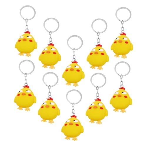 MOBUTOFU 10stücke Mini Schlüsselanhänger Süßer Gelber Küken Schlüsselanhänger Kreatives Design Für Handtaschen Rucksäcke Und Als Dekoration Für Freunde von MOBUTOFU