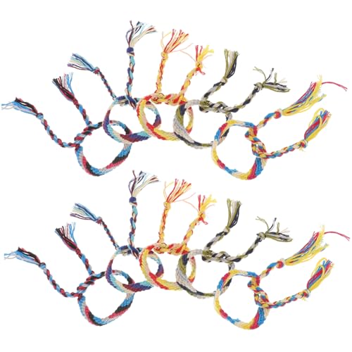 MOBUTOFU 10stücke Handgefertigtes Gestricktes Armband Buntes Armband Ethno Stil Handgelenk Dekor Handgelenk Kette Band Decor Ausgewähltes Baumwollmaterial Für Freunde Zum Fest Geburtstag von MOBUTOFU