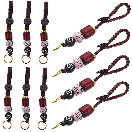 MOBUTOFU 10stücke Handgefertigter Schlüsselanhänger Mit Bodhi-perlen Teiliges Klassisches Design Langlebiges Handgewebtes Schlüsselband Für Taschen Geldbörsen Und Rucksäcke von MOBUTOFU