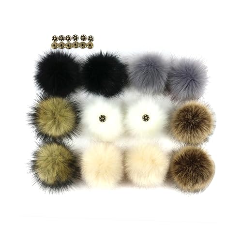 MOBUTOFU 12stücke Simulation Pelzmütze Große Plüsch Hut Anhänger Dekoration Flauschig Hut Anhänger Durchmesser von MOBUTOFU