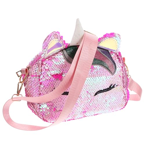 MOBUTOFU Einhornform Mini-Handtasche Mit Pailletten Lässige Kette Messenger-umhängetasche Umhängetasche Für Mädchen Weiß Anti von MOBUTOFU