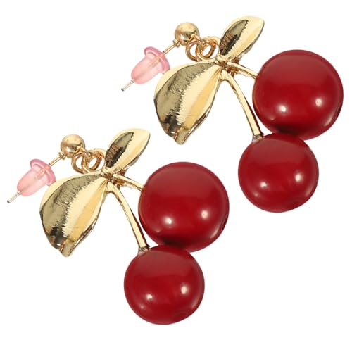 MOBUTOFU 1Paar Bogenform Ohrringe Dangler mit Kirschohr Design Ohrstecker Ohrverzierungen für Geburtstagsfeiern und Besondere Anlässe Hochwertige und Langlebige von MOBUTOFU