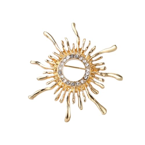 MOBUTOFU Retro-brustnadel Aus Legierung Sonnenblume-kleidungsschmuck Dekorative Brosche Mode-accessoires Für Taschen Und Kleider von MOBUTOFU