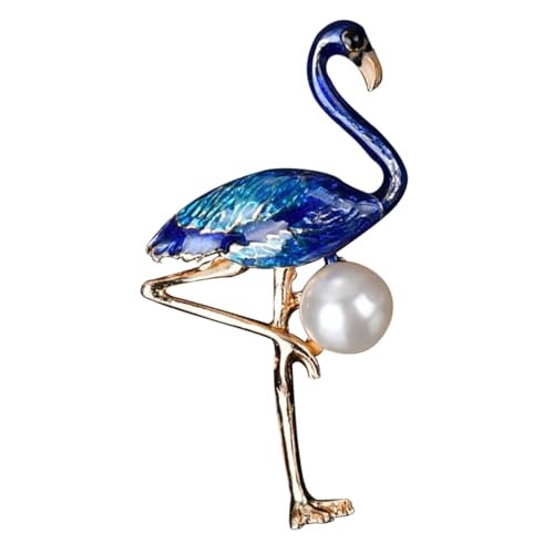 MOBUTOFU Luxuriöse Flamingo-brosche 1 Stück Emaille Brustnadel Für Frauen Stilvolle Legierung Pin Party von MOBUTOFU