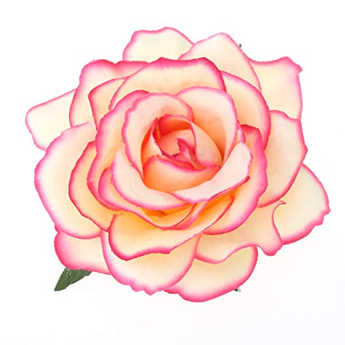 MOBUTOFU Rosenblumen Haarspange Und Brosche Künstliche Große Rosenblumen-haarnadel Für Damenpartys Antike Farbe Blumenhaarklammer Für Besondere Anlässe von MOBUTOFU