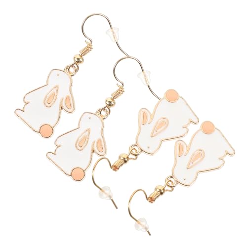 MOBUTOFU 2 Paare Ohrringe für Frauen Niedliche Hasen drop ohrringe Dekorative Karotten designs Süße Bunny Dangle Ohrschmuck für Frühling und Alltag von MOBUTOFU