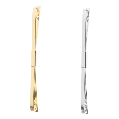 MOBUTOFU 2 Stück Cardigan Clips für Damen Gold und Silber Einfache Krawattennadel Chic Brooch Kleidungszubehör für Verschiedene Styles von MOBUTOFU