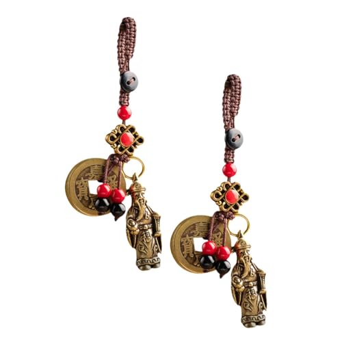 MOBUTOFU 2stücke Schlüsselanhänger Mit Antiken Chinesischen Münzen Glücksmünzen Schlüsselringe Für Wohlstand Und Eleganz Als Modisches Accessoire Für Taschen Und von MOBUTOFU