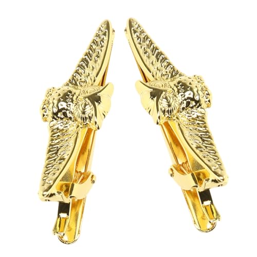 MOBUTOFU 2 Stück Goldene Krawattenklammer Herren Business Zinklegierung Robust Elegante Krawattennadel für Hochzeit Formal Anlass und Meeting Stilvolle Krawatten accessoires von MOBUTOFU