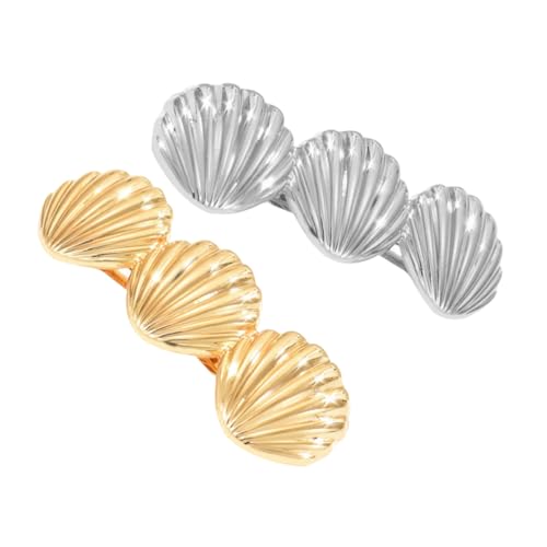 MOBUTOFU 2stücke Haarnadeln Aus Metall Mit Muscheldesign Für Damen Und Für Haartypen Französische Haarnadeln Für Dutt Und Mehr von MOBUTOFU