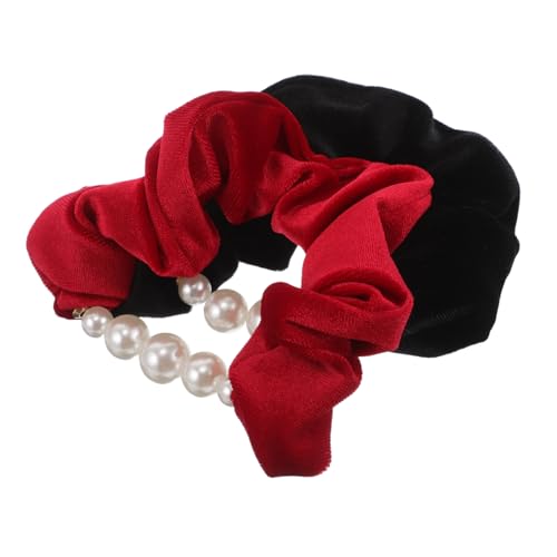 MOBUTOFU 2stücke Samt Elastische Haargummis Pferdeschwanzhalter Haarseile Haarschmuck Scrunchies Für Frauen Mädchen Groß von MOBUTOFU